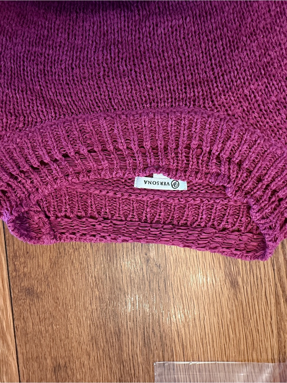 Versona Raspberry Crewneck Knit Sweater - Picture 6 of 11